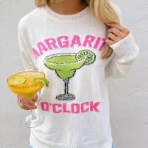 NWT Show Me Your MuMu White Margarita Graphic Sweater M - Picture 6 of 6